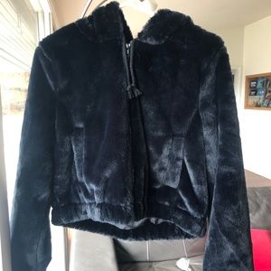 LA Hearts Faux Fur Hooded Jacket